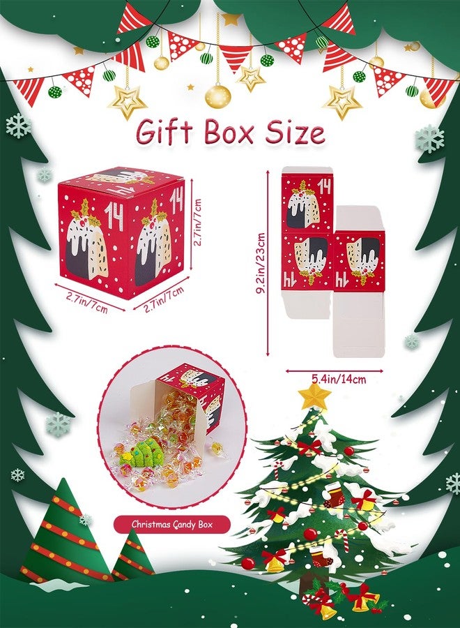 Jaywayang 25 Pcs DIY Christmas Advent Calendar Boxes, 25 Days Cute Advent Countdown Gift Boxes, Christmas Cardboard Empty Number Boxes for Kids and Family, Xmas Holiday Decoration. - Image 2